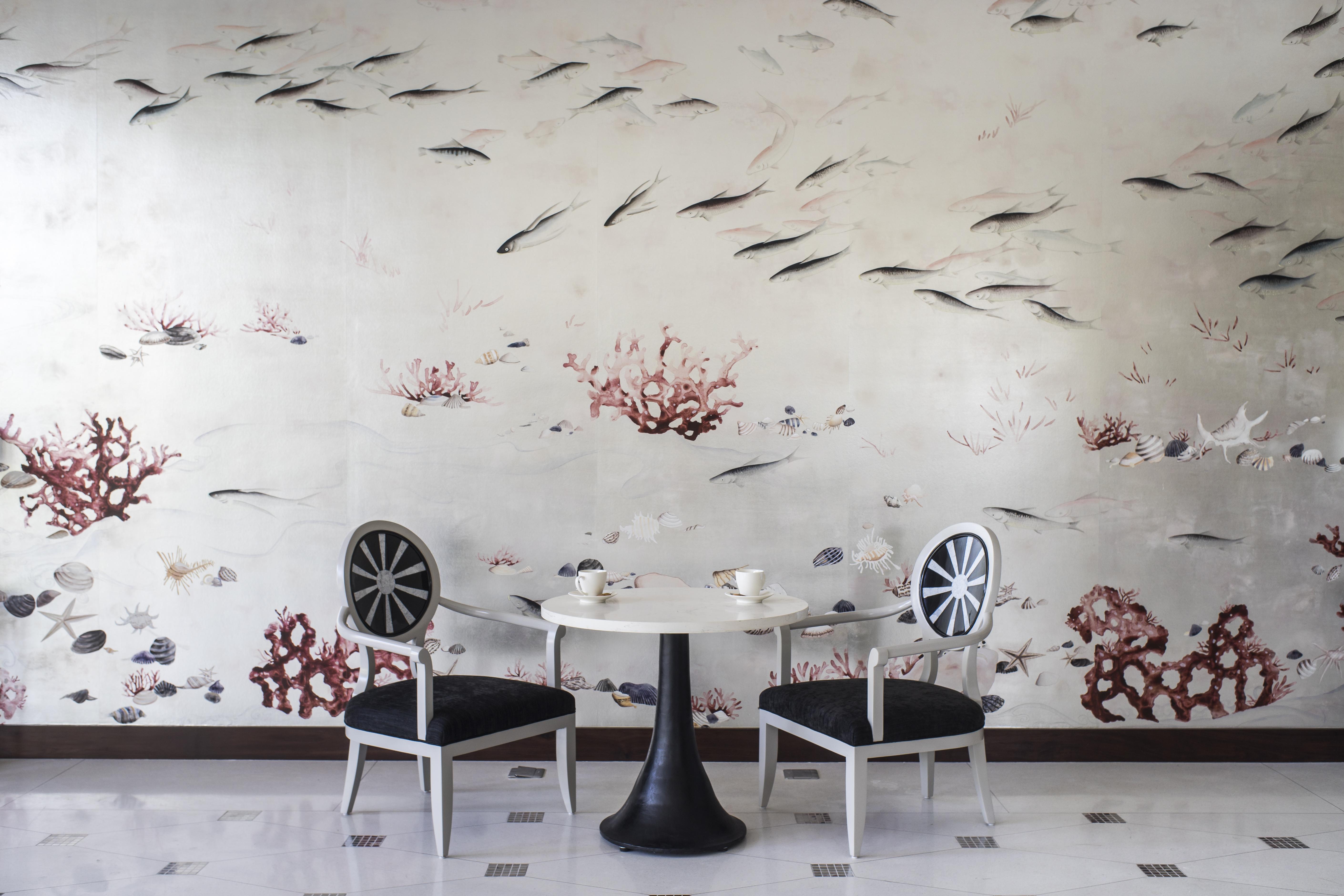 Salinda Resort Phu Quoc - Sparkling Wine Breakfast Luaran gambar A wall decorated with a wallpaper